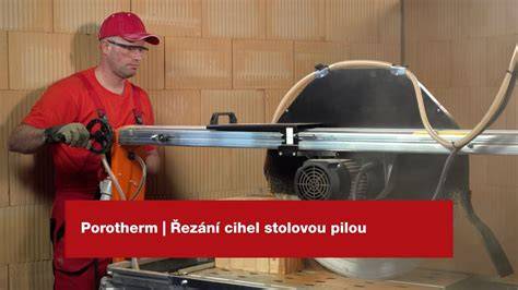 řezání stolovou pilou Porotherm