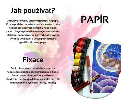 ukázka použití akrylové barvy na různých povrchů