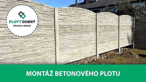 schematika montáže betonového plotu
