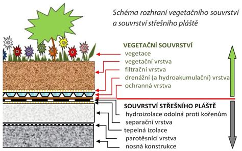 infografika skladby zelené střechy