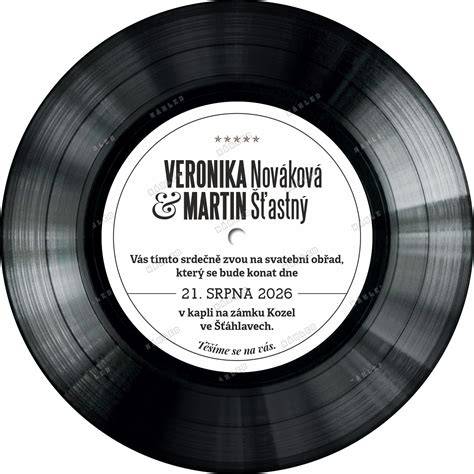 vinylová svatební oznámení na stůl dekorace