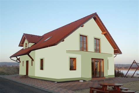 fasádní vizualizace a barevné kombinace
