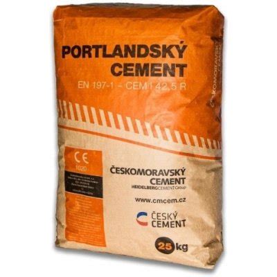 cementový palet systém zobrazený na paletě (portlandský cement)