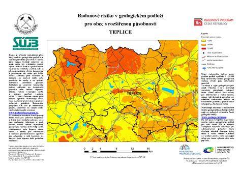 vizuální mapa radonového rizika