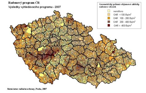radonové mapy a geologické podloží