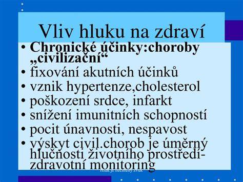 grafický přehled vlivu hluku na zdraví