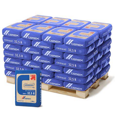 cement 32,5 R paleta a počet pytlů