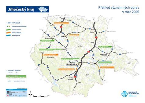 plán povrchových oprav v modelu (schematická mapa)