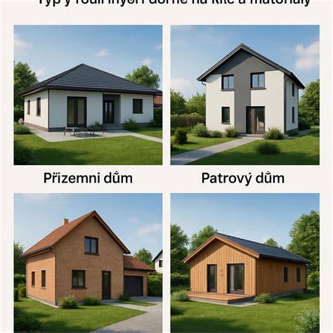 Různé typy rodinných domů v Praze