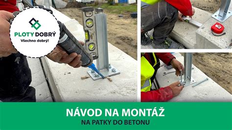instalace kotevních patek do betonu diagram