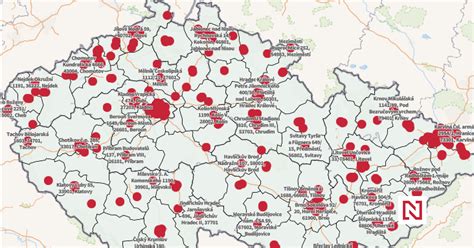 Mapa poboček stavebnin Janík