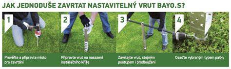 montáž zemních vrutů a nářadí