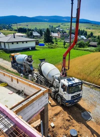 Logistika a dodávka betonu na stavbišti