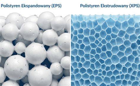 ilustrace struktury polystyrenu EPS