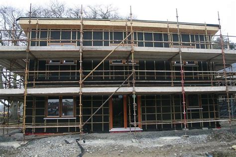 vizualizace nosné podkonstrukce pro dřevěnou fasádu