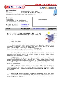 témy obrázku: trojsklo AKUTOP XN v novostavbě