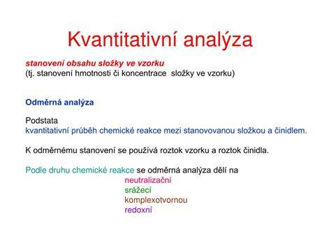 kvantitativní analýza výsledků testů