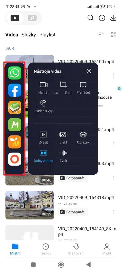 Postranní lišta v Mozille - vizuální nastavení