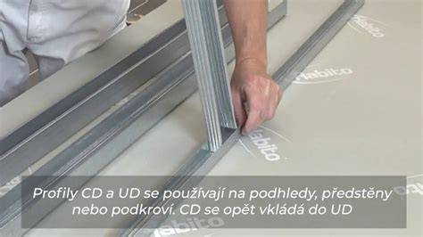 obrázek montáže stropu s UD a CD profily