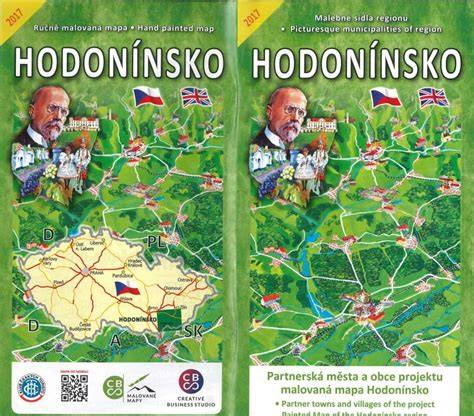 mapa Hodonínska a lázeňských měst