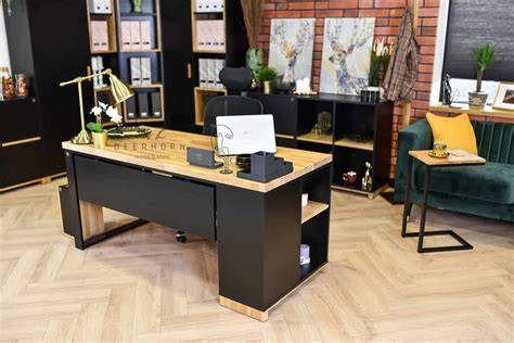 kancelářský stůl design schéma materiálů
