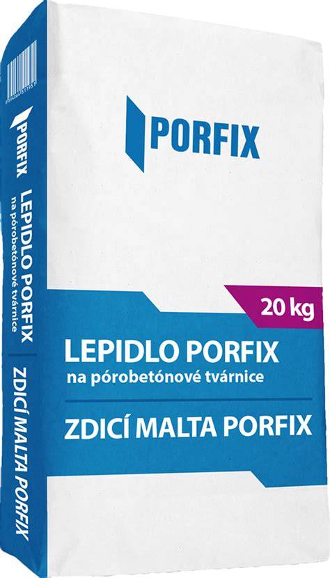 Detail zdící malty PORFIX a její spotřeba