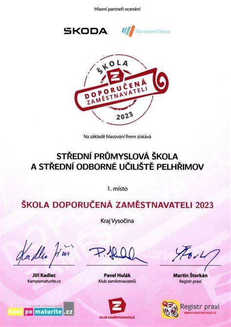loga a certifikace dodavatelů