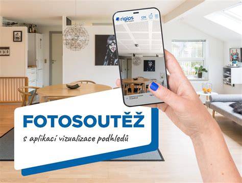 vizualizace rozložení závěsů podhledu