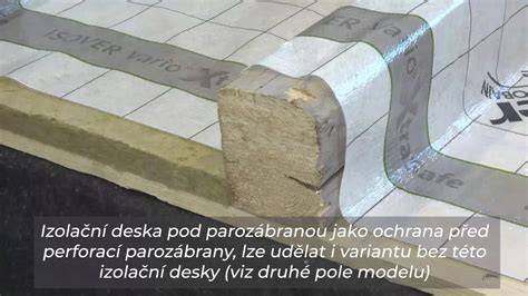 Vizualizace správné polohy parozábrany u trámy