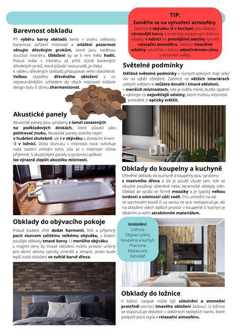 Vizualizace a výběr parametrů obkladů