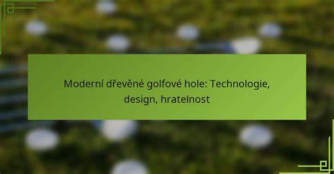 Golfové vozíky - design, technologie a výhody